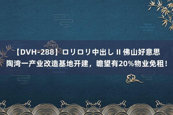 【DVH-288】ロリロリ中出し II 佛山好意思陶湾一产业改造基地开建，瞻望有20%物业免租！