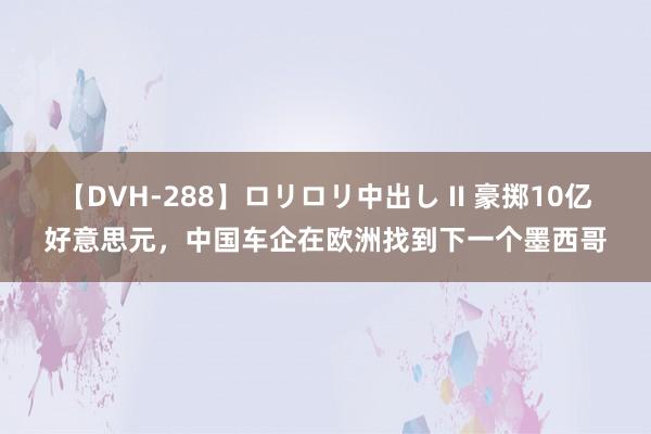 【DVH-288】ロリロリ中出し II 豪掷10亿好意思元，中国车企在欧洲找到下一个墨西哥