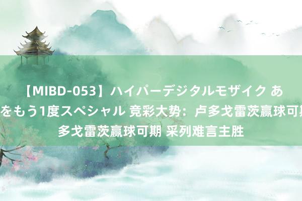 【MIBD-053】ハイパーデジタルモザイク あの娘のセックスをもう1度スペシャル 竞彩大势：卢多戈雷茨赢球可期 采列难言主胜