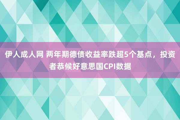 伊人成人网 两年期德债收益率跌超5个基点，投资者恭候好意思国CPI数据