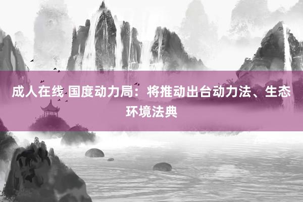 成人在线 国度动力局：将推动出台动力法、生态环境法典