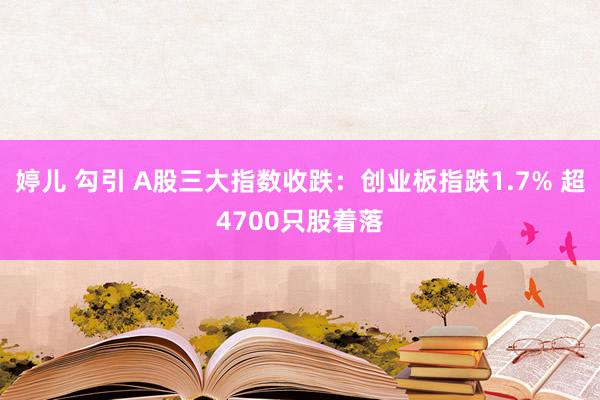 婷儿 勾引 A股三大指数收跌：创业板指跌1.7% 超4700只股着落